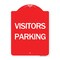 Signmission Designer Series Sign-Visitors Parking, Red & White Aluminum Sign, 18" x 24", RW-1824-24618 A-DES-RW-1824-24618 - alternate 1